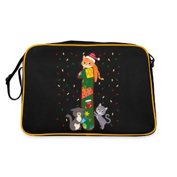 1 Jahr Alte Kinder Weihnachtsgeschenk Niedliche - Retro Tasche - Schwarz/Gold - Hinten