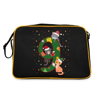 9 ans Enfants Cadeau de Noël Mignon - Sac Retro - noir/or - Dos