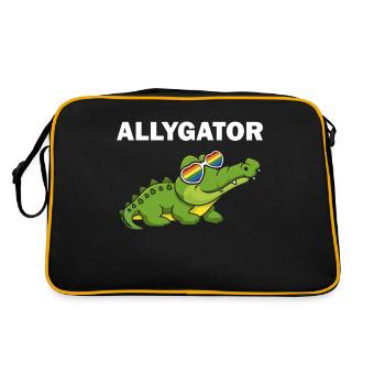 Allygator Alligator hétéro-allié - Sac Retro - noir/or - Dos