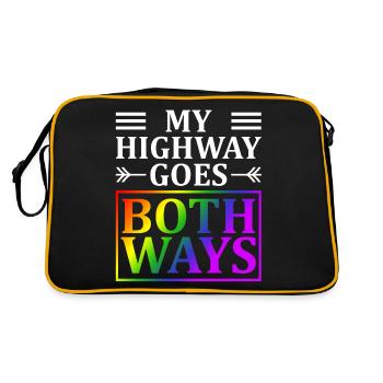 Mon autoroute va dans les deux sens Lgbt - Sac Retro - noir/or - Dos