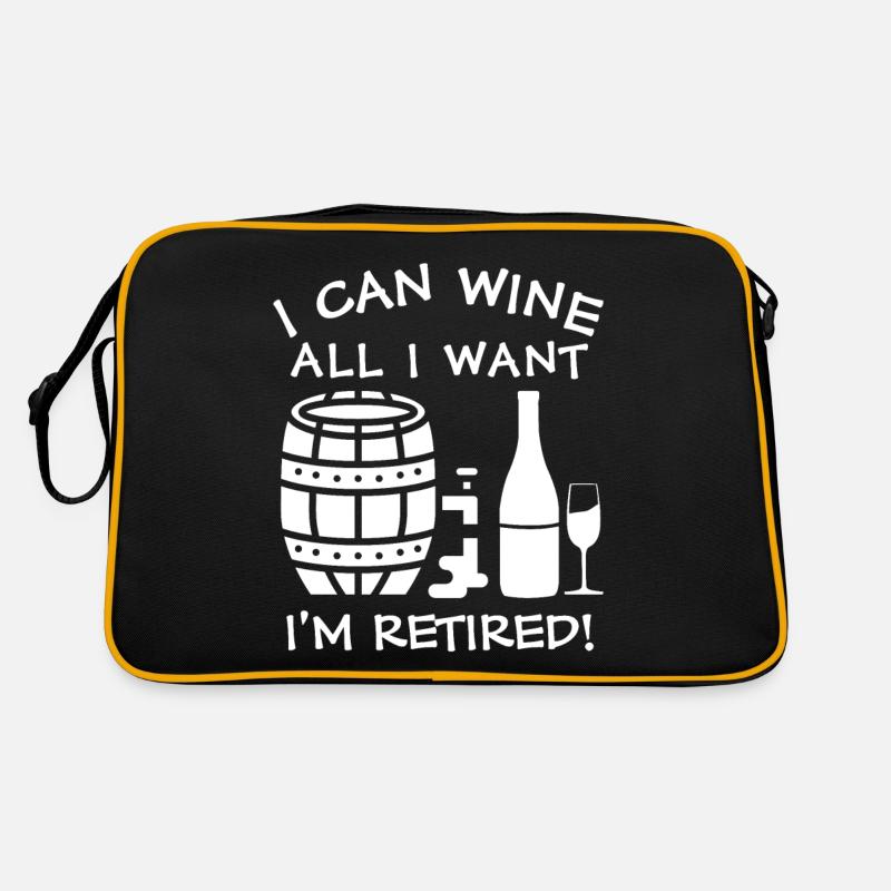 Ich kann Wein so viel ich will Retro Tasche