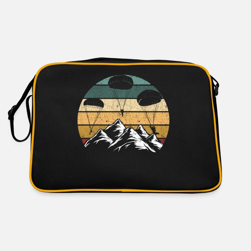 Skydiving Hobby Paragliding Mountains Retro Bag