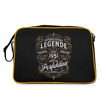Anniversaire 72e anniversaire Frau Mann 1951 Lustig - Sac Retro - noir/or - Dos