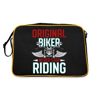 Rider - Retro Tasche - Schwarz/Gold - Hinten