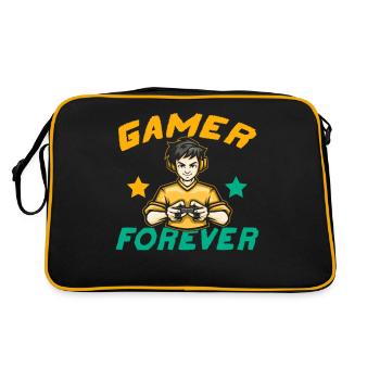 Gamer - Retro Tasche - Schwarz/Gold - Hinten