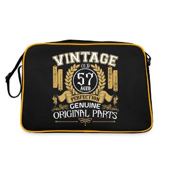 Vintage 57 ans - cadeau d’anniversaire 57 ans - Sac Retro - noir/or - Dos