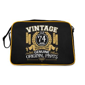 Vintage 74 ans - cadeau d’anniversaire 74 ans - Sac Retro - noir/or - Dos