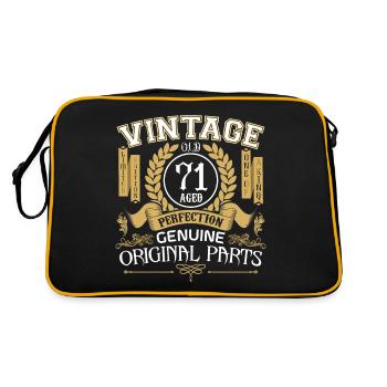 Vintage 71 ans - cadeau d’anniversaire 71 ans - Sac Retro - noir/or - Dos