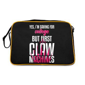 Saving For College But First Claw Machine - Retro Bag - black/gold - Back