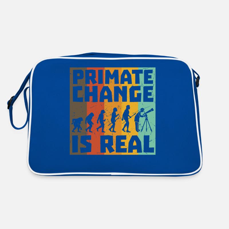 Primate Change Is Real Evolution Joke Retro Bag
