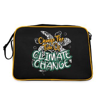 Change The Tide Of Climate Change - Retro Bag - black/gold - Back