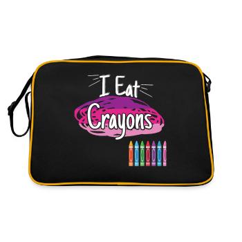 I Eat Crayons - Retro Bag - black/gold - Back