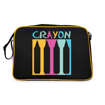 Crayon Vintage - Retro Bag - black/gold - Back