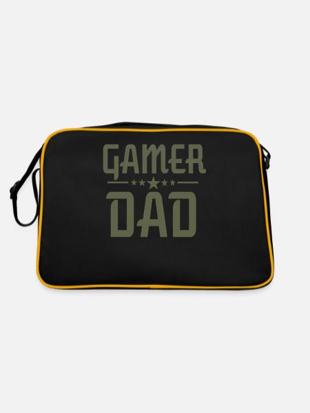 Gamer Papa Drôle - Sac Retro - noir/or - Dos