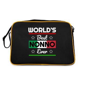 World's Best Nonno Ever Shirt - Italian Grandfathe - Retro Bag - black/gold - Back