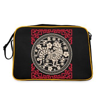 Horoscope chinois Chine Année du Coq - Sac Retro - noir/or - Dos