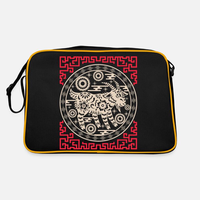 Horoscope chinois Chine Année de la Chèvre Sac Retro