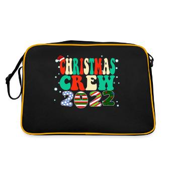 Christmas Crew - Family Vintage Weihnachtspyjama - Retro Tasche - Schwarz/Gold - Hinten