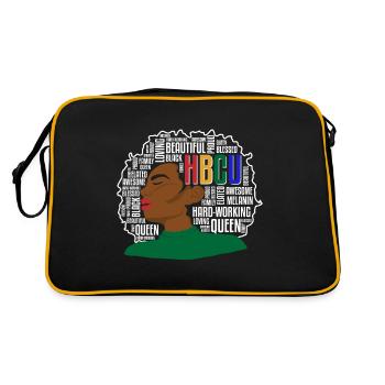 Hbcu Clothing Historic Black College - Sac Retro - noir/or - Dos
