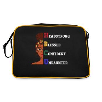 Hbcu Clothing Historic Black College - Sac Retro - noir/or - Dos