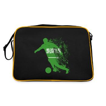 Nationalmannschaft Saudi Arabien Fußball Weltmeist - Retro Tasche - Schwarz/Gold - Hinten