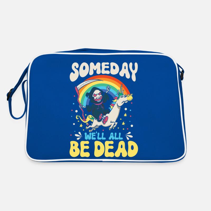 One day we will all be dead Rainbow Retro Bag