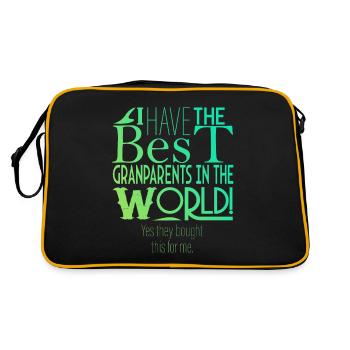 Ja, meine Großeltern haben es gekauft. - Retro Tasche - Schwarz/Gold - Hinten