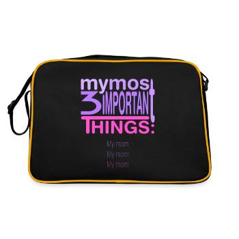 Important? 3x ma mère - Sac Retro - noir/or - Dos