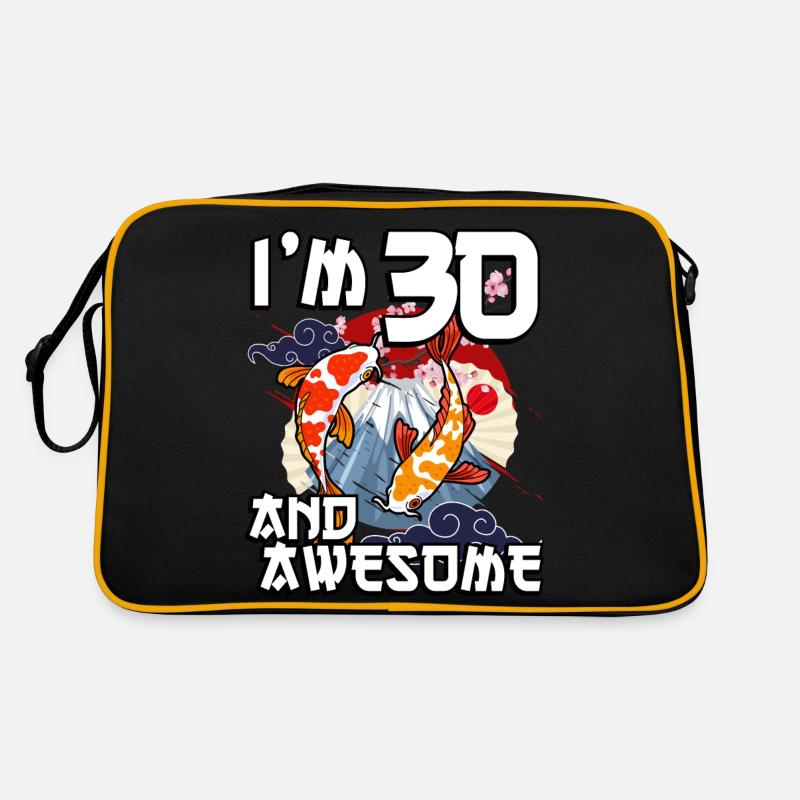 Ich Bin 30 Und Awesome Japanischer Karpfen Koi Retro Tasche
