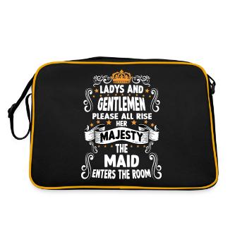 femme de chambre T drôle de dicton motif femme de chambre - Sac Retro - noir/or - Dos