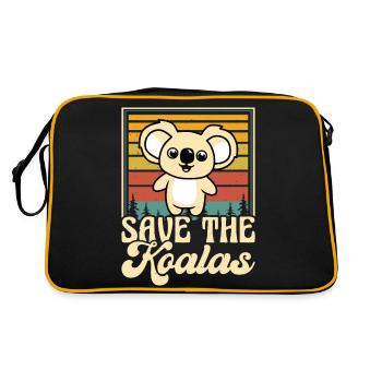 Save The Koalas Animal Australia Bear Animal Lover - Sac Retro - noir/or - Dos