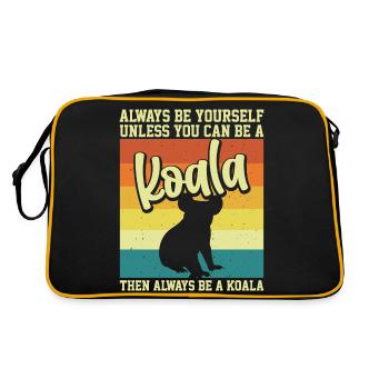 Always be yourself unless you can be a Koala Motto - Retro Bag - black/gold - Back