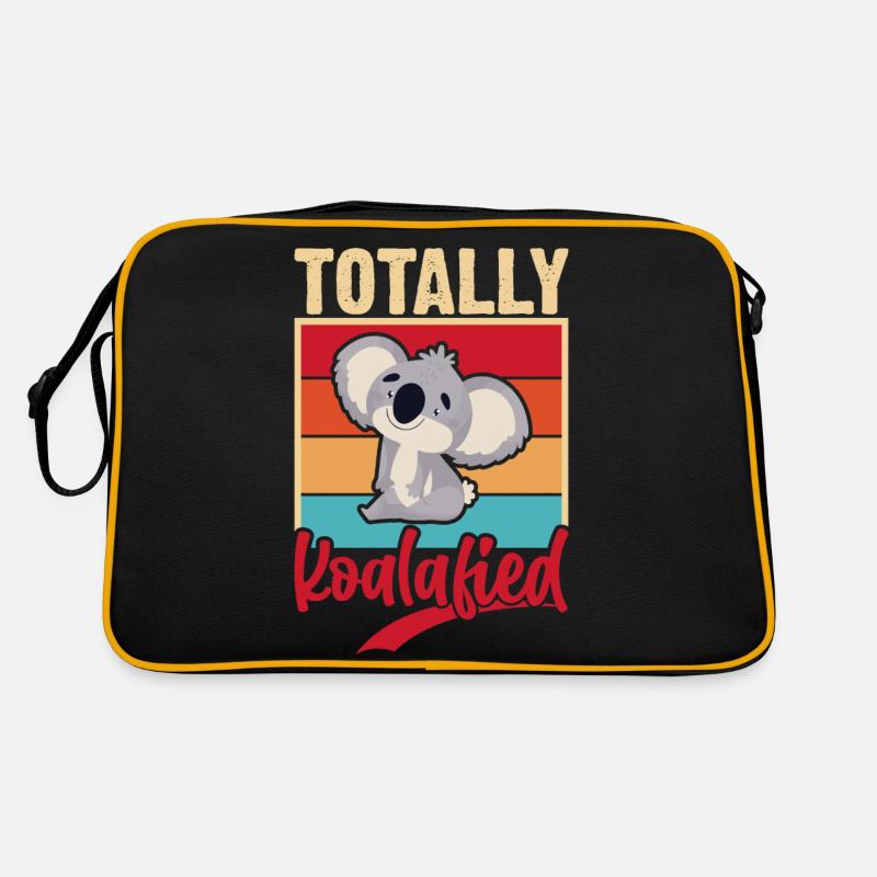 Totally koalified. Jokes with koala. - Retro Bag - black/gold