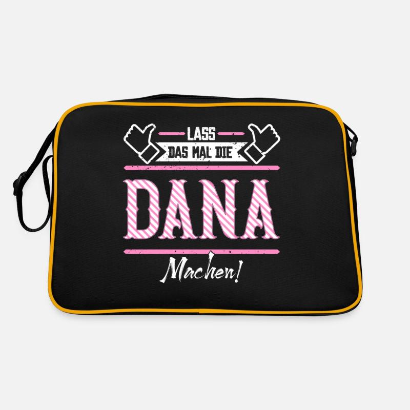 Dana Geschenkidee Geschenk Geburtstag - Retro Tasche - Schwarz/Gold