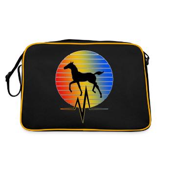 Horse - EKG - Retro Bag - black/gold - Back