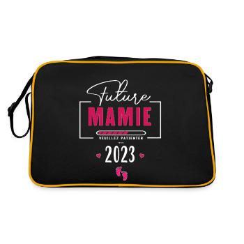 Future Mamie 2023 Nouvelle Naissance Grossesse - Sac Retro - noir/or - Dos