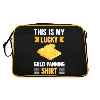 Gold Panning Gold Panning Gold Prospectors Gold Diggers - Retro Bag - black/gold - Back