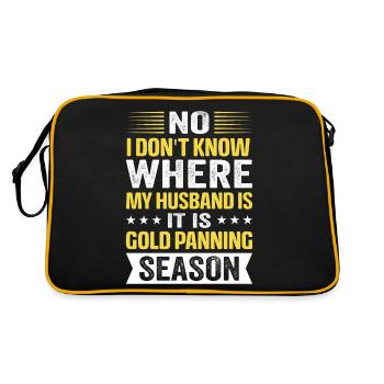 Gold Panning Gold Panning Gold Prospectors Gold Diggers - Retro Bag - black/gold - Back
