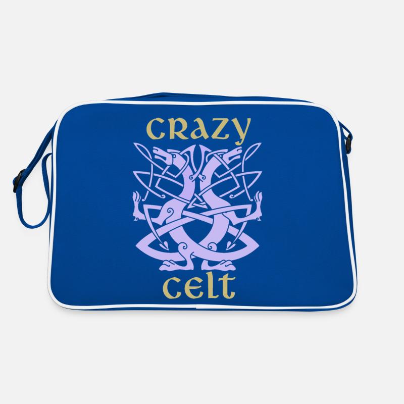 Celtic dragons, Celtic Irish ornament saying Retro Bag