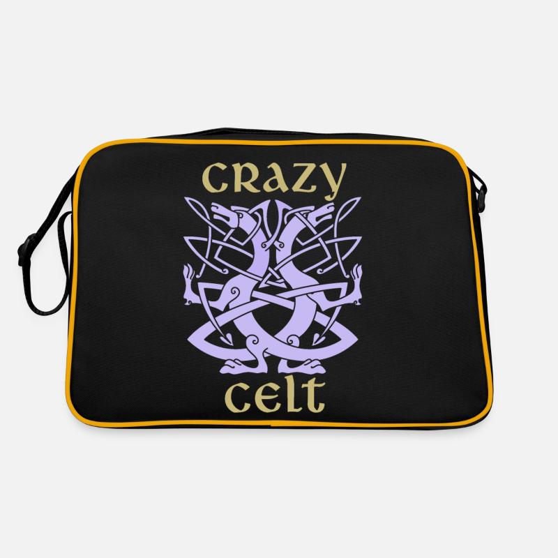 Celtic dragons, Celtic Irish ornament saying Retro Bag