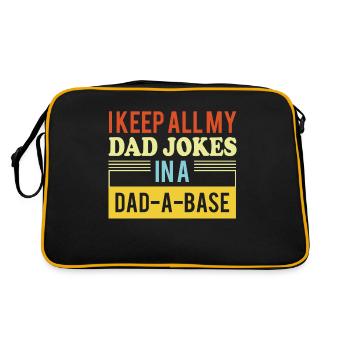 I Keep All My Dad Jokes In A Dad A Base - Retro Bag - black/gold - Back