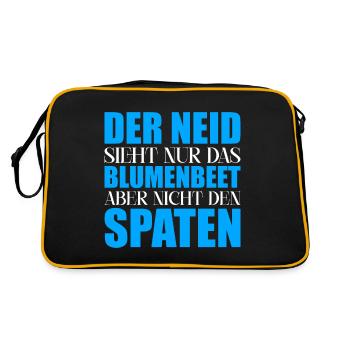 Neid Blumenbeet Spaten - Retro Tasche - Schwarz/Gold - Hinten