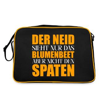Neid Blumenbeet Spaten - Retro Tasche - Schwarz/Gold - Hinten