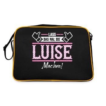 Luise Geschenkidee Geschenk Geburtstag - Retro Tasche - Schwarz/Gold - Hinten