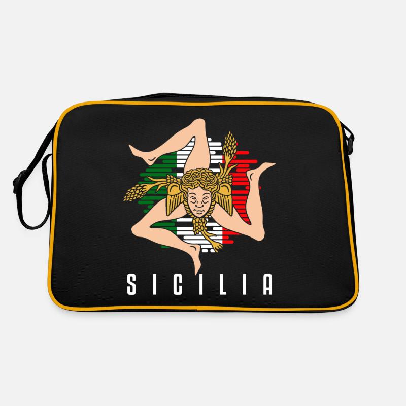 Sicile drapeau Sicile Palerme Italie Sac Retro