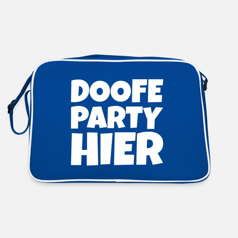 Doofe Party hier Retro Tasche