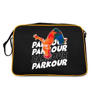 Freies Laufen - Retro Tasche - Schwarz/Gold - Hinten