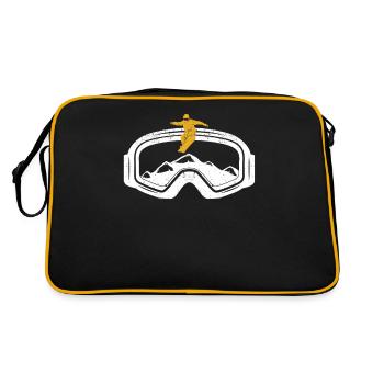 Ski Snowboard Lunettes Ski Neige Montagne Hiver - Sac Retro - noir/or - Dos