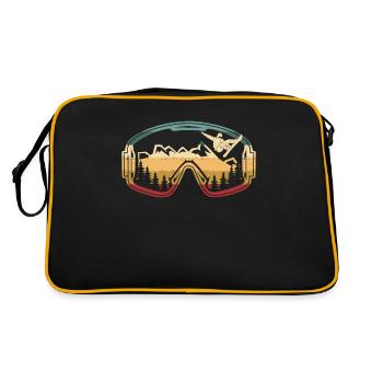 Ski Snowboard Goggles Skiing Snow Mountain Winter - Retro Bag - black/gold - Back