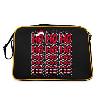 Ho Ho Ho - Noël Weihnachten Santa Hat - Sac Retro - noir/or - Dos